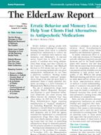 Elder Law Report Article on Alternatives to Behavior Modification Medications
